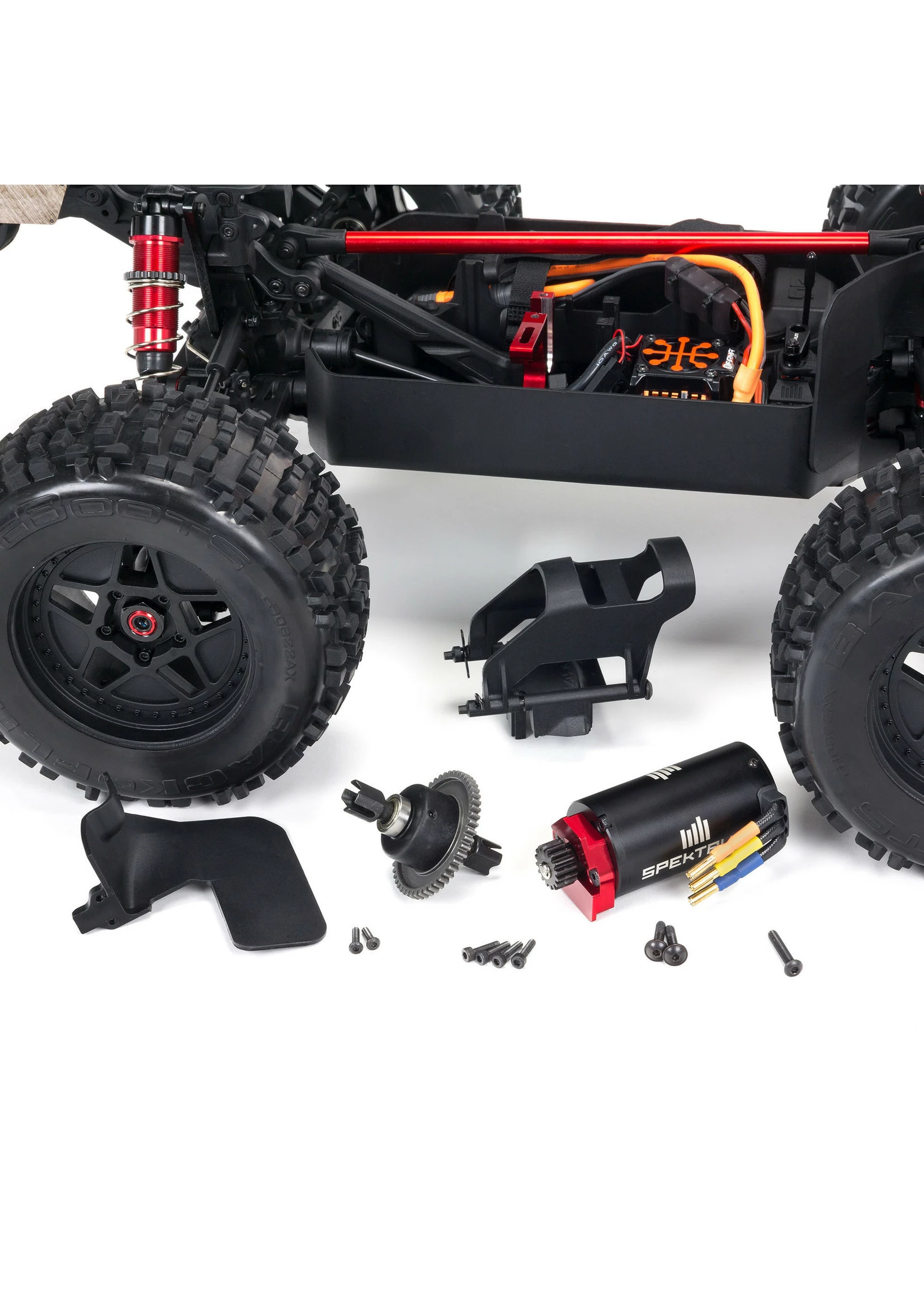 Arrma 1/8 NOTORIOUS 6S V5 4WD BLX Stunt Truck With Spektrum Firma RTR - Black - Image 11