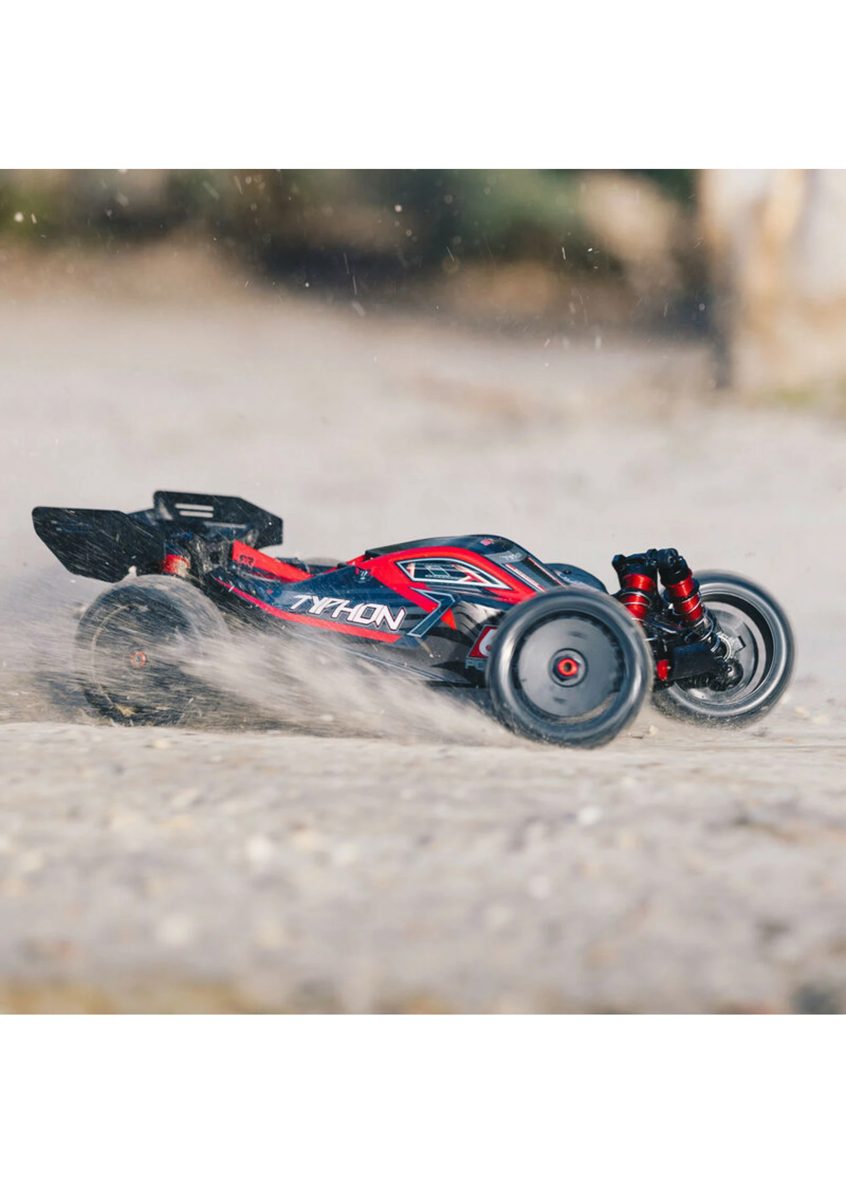 Arrma 1/8 TYPHON 6S BLX 4WD Brushless Buggy With Spektrum RTR - Red/Grey V5 - Image 4