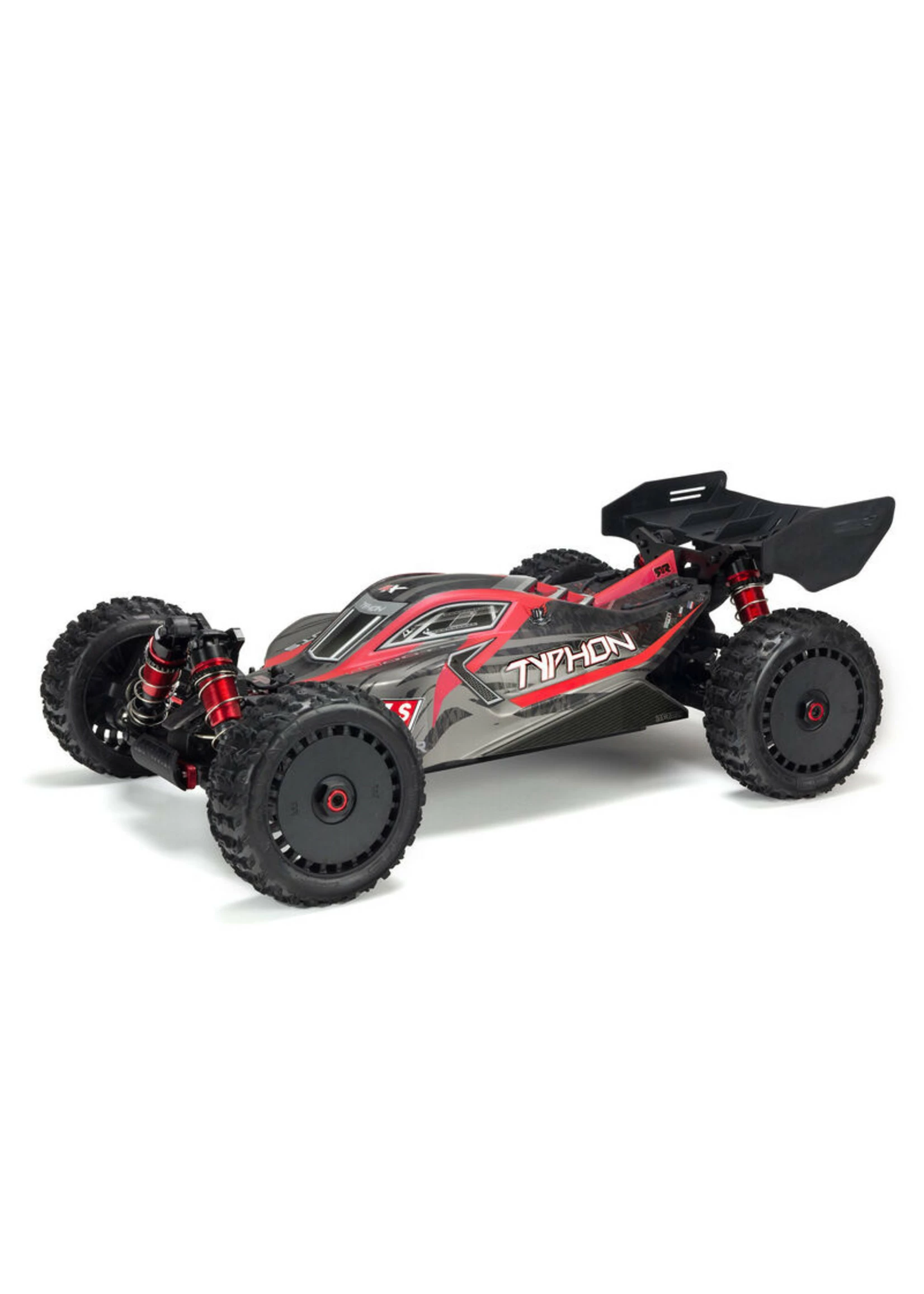 Arrma 1/8 TYPHON 6S BLX 4WD Brushless Buggy With Spektrum RTR - Red/Grey V5