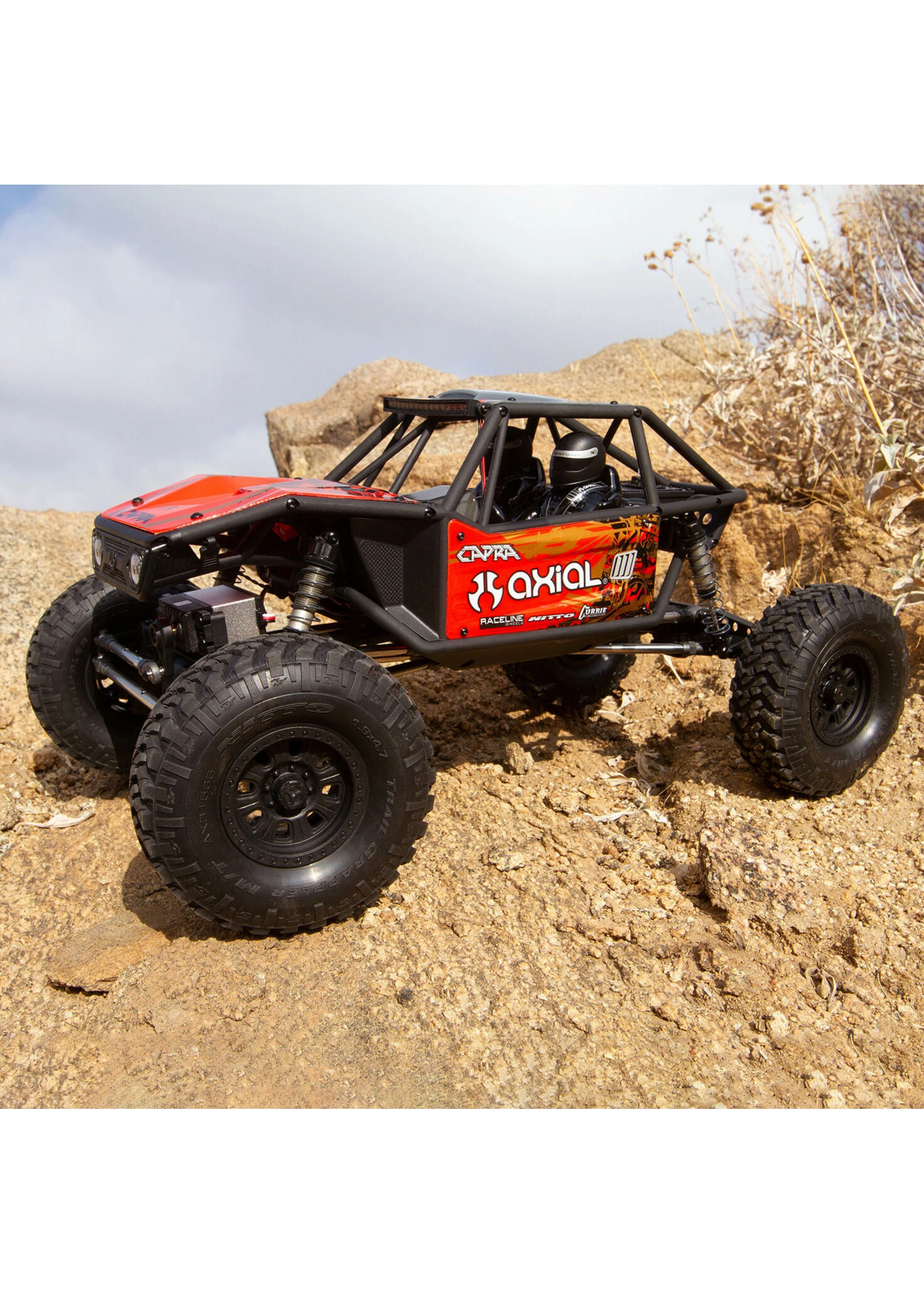 Axial 1/10 Capra 1.9 Unlimited 4WD Trail Buggy Brushed RTR - Red - Image 7