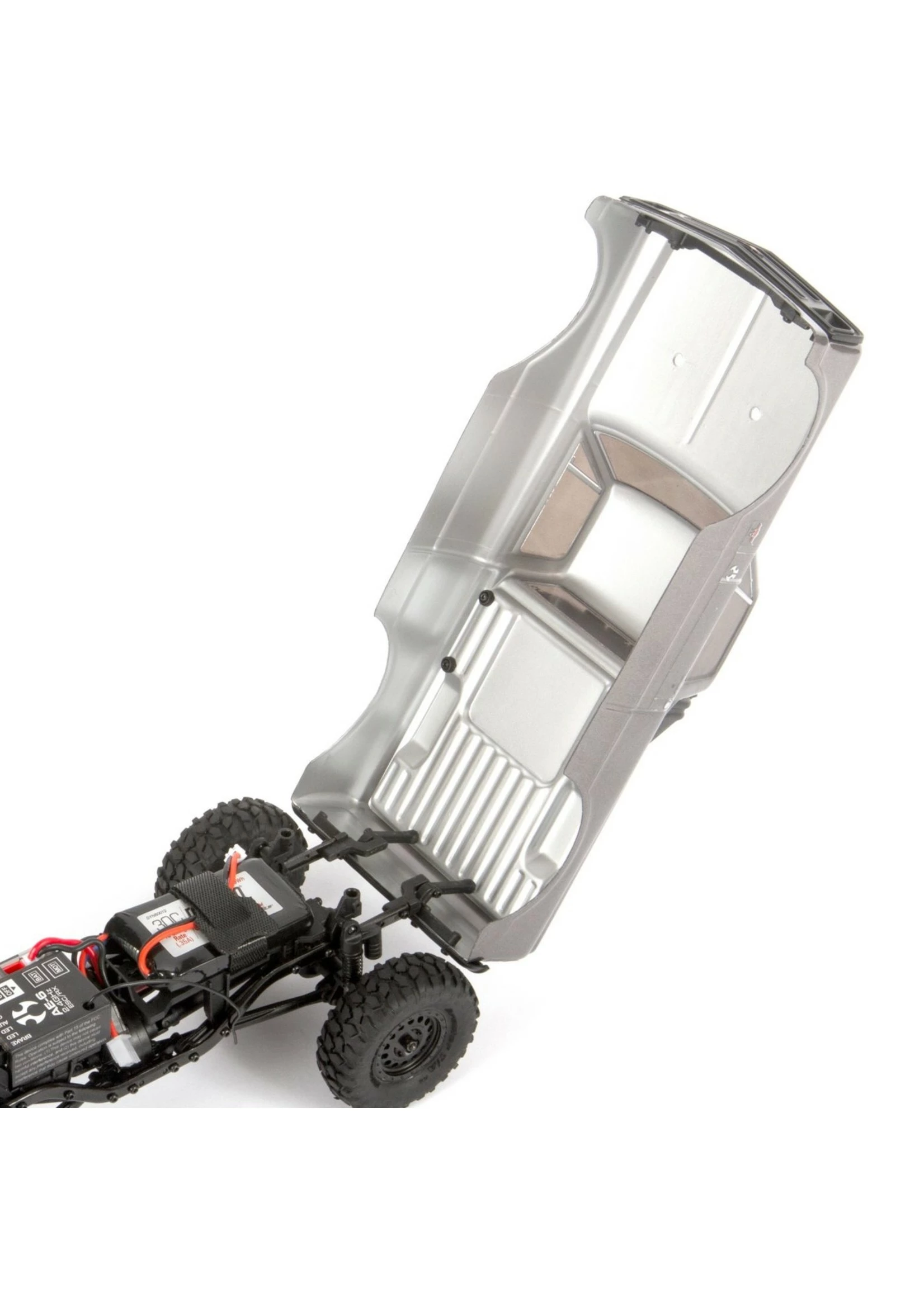 Axial 1/24 SCX24 1967 Chevrolet C10 4WD Truck Brushed RTR - Dark Silver - Image 9