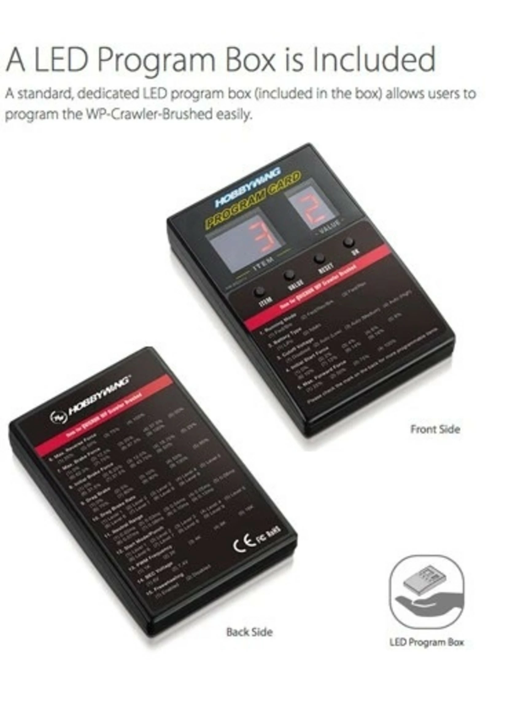 Hobbywing QUICRUN WP 1080 Brushed ESC (2-3S) For Rock Crawler - Image 2