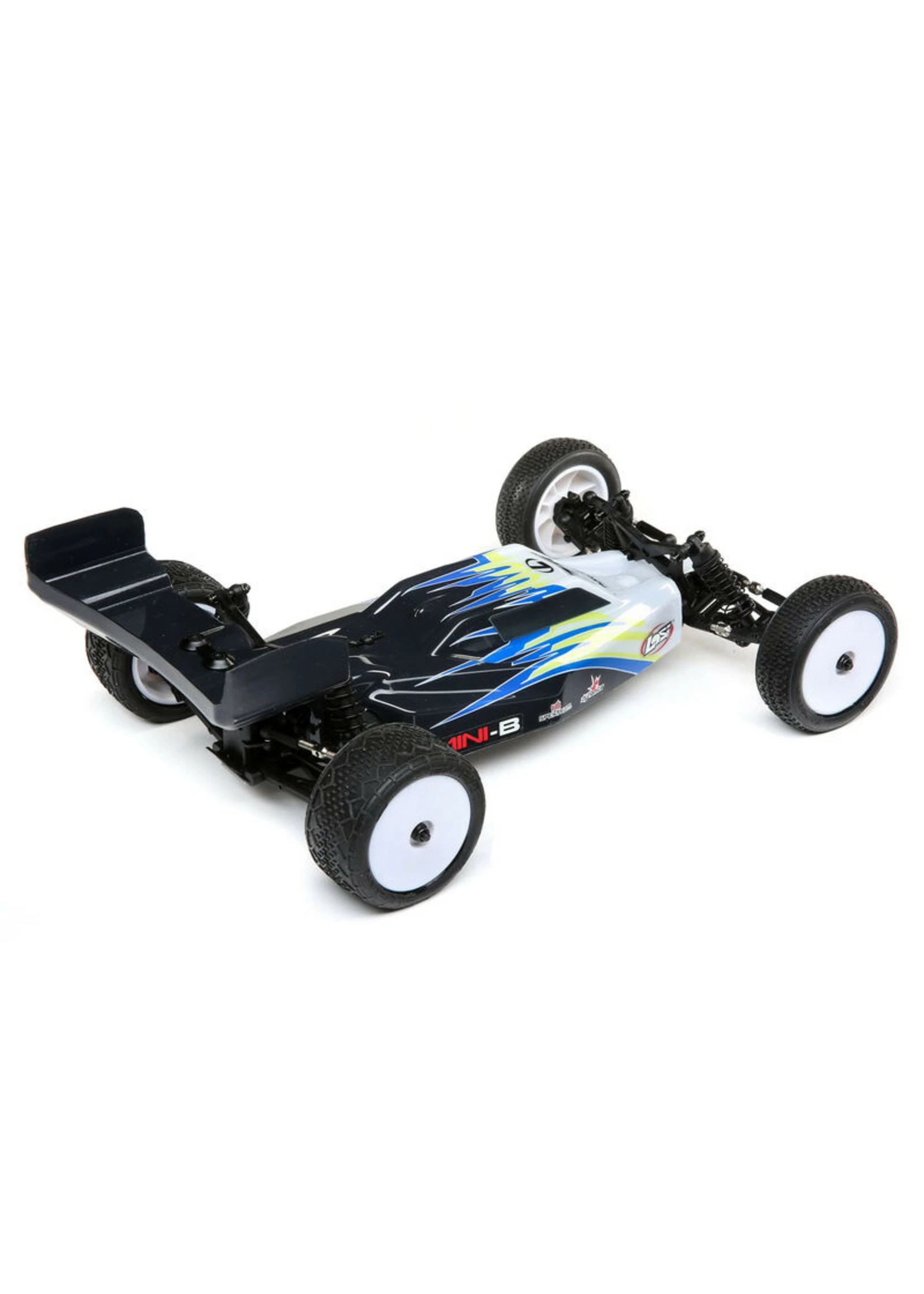 LOSI 1/16 Mini-B Brushed 2WD RTR Buggy - Black/White - Image 2