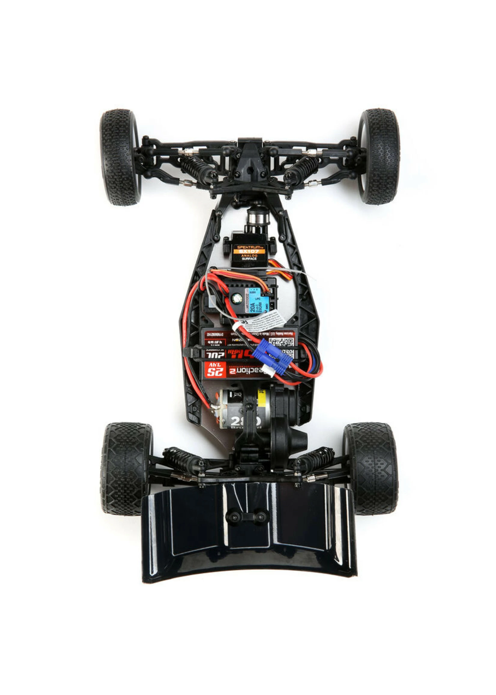 LOSI 1/16 Mini-B Brushed 2WD RTR Buggy - Black/White - Image 8