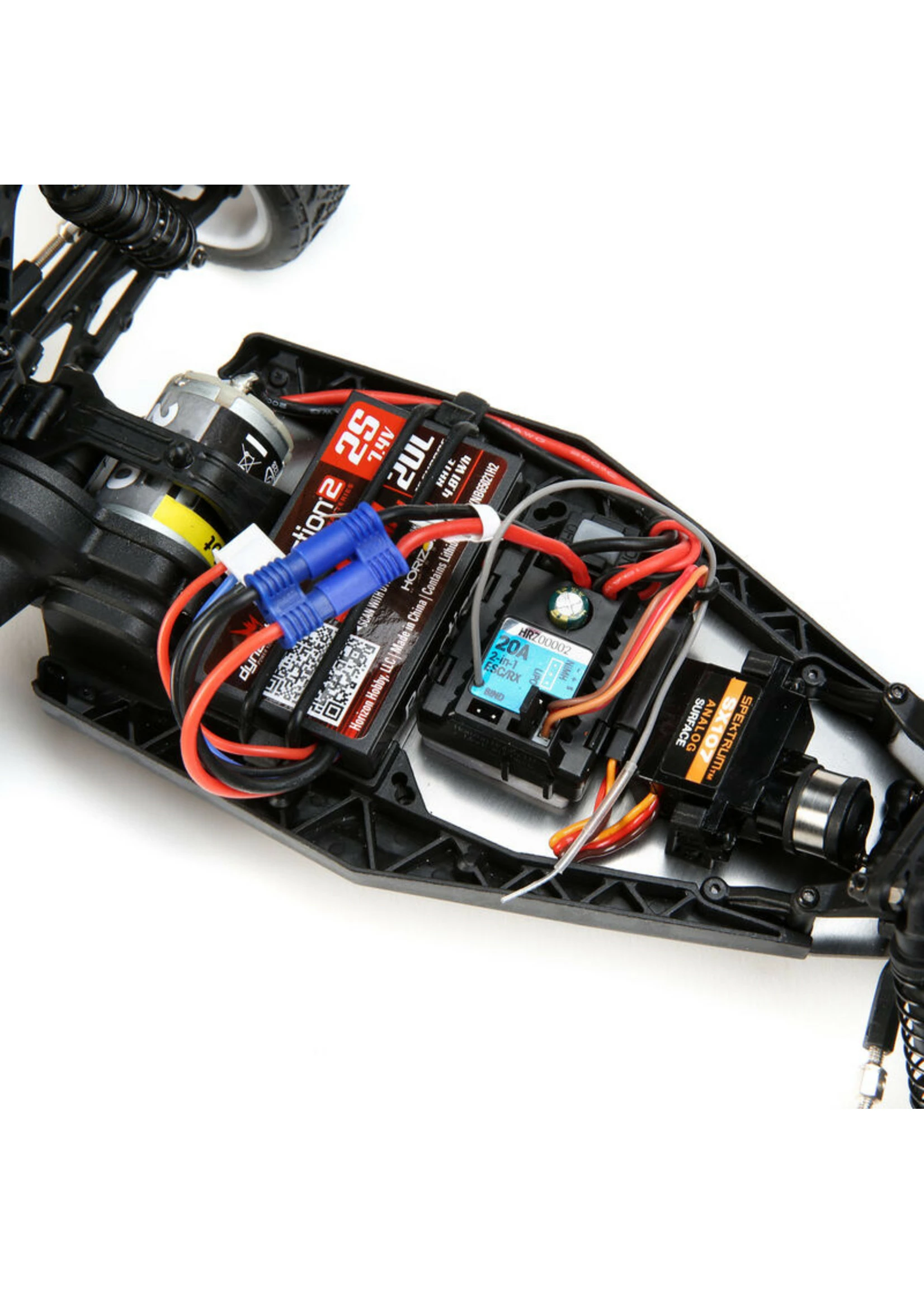 LOSI 1/16 Mini-B Brushed 2WD RTR Buggy - Black/White - Image 10