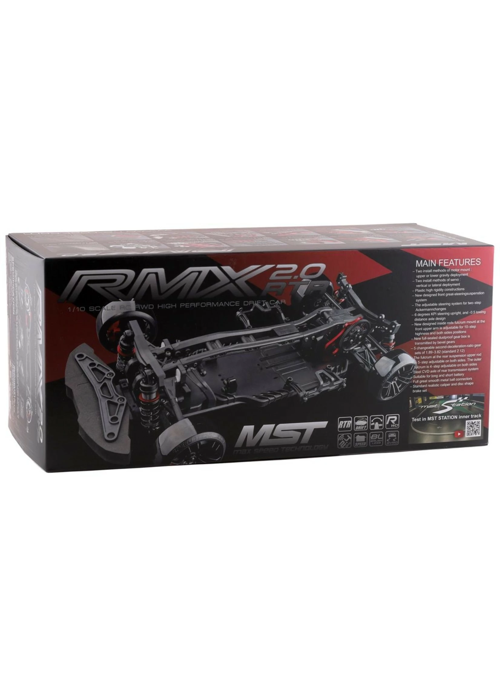 MST 533807R RMX 2.0 1/10 2WD Brushless RTR Drift Car JZ3 Body Red - Image 7