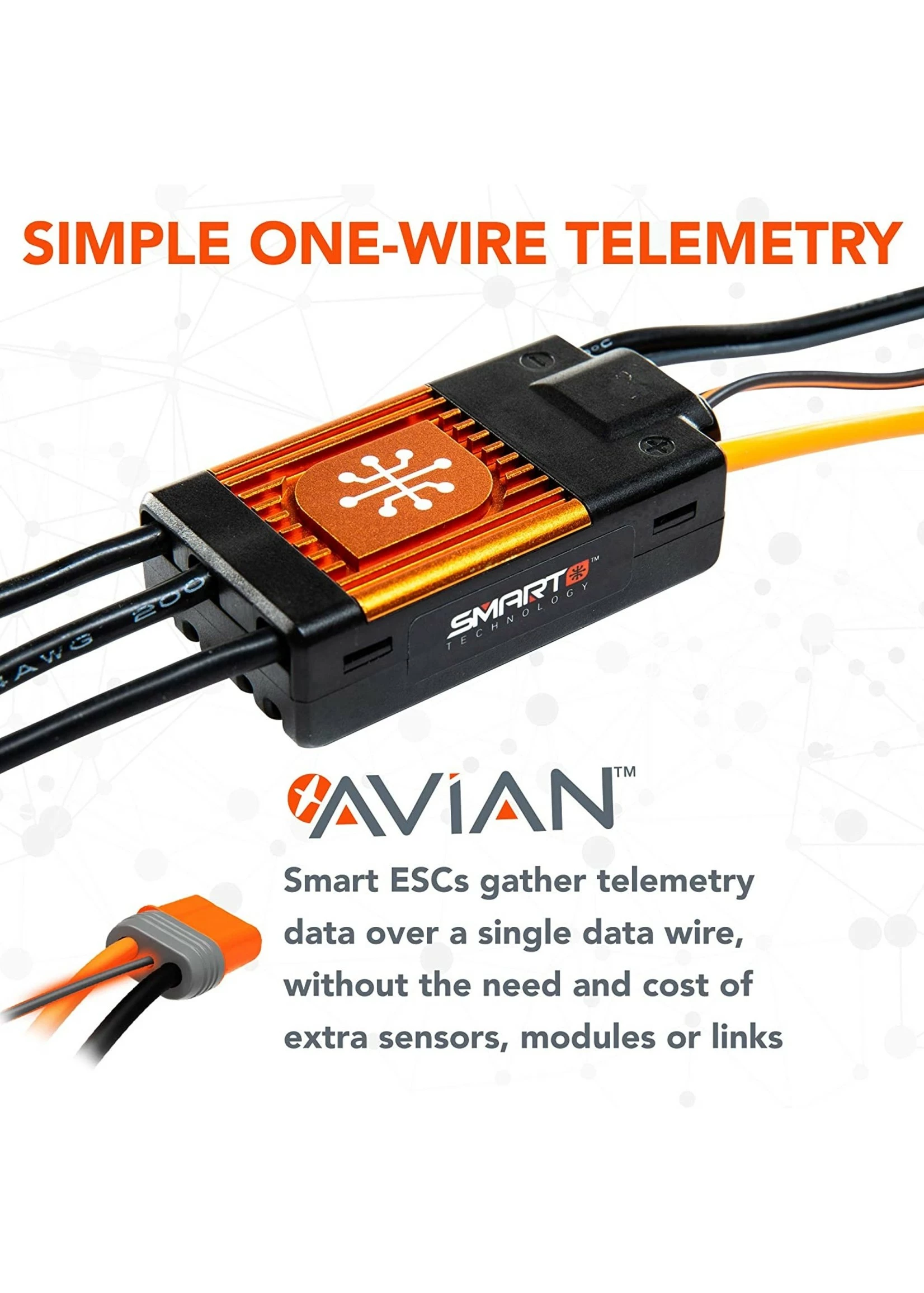 Spektrum SPMXAE1080 Avian 80 Amp Brushless Smart ESC 3S-8S - Image 6