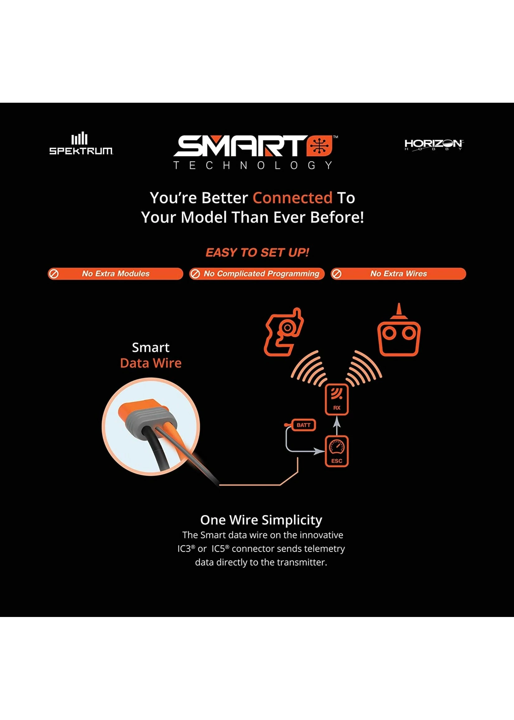 Spektrum SPMXSE1040RX - Firma 40amp Brushed Smart 2-in-1 ESC & Receiver - Image 7