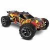 Traxxas 1/10 Rustler 4X4 VXL Brushless RTR 4WD Stadium Truck - Solar Flare