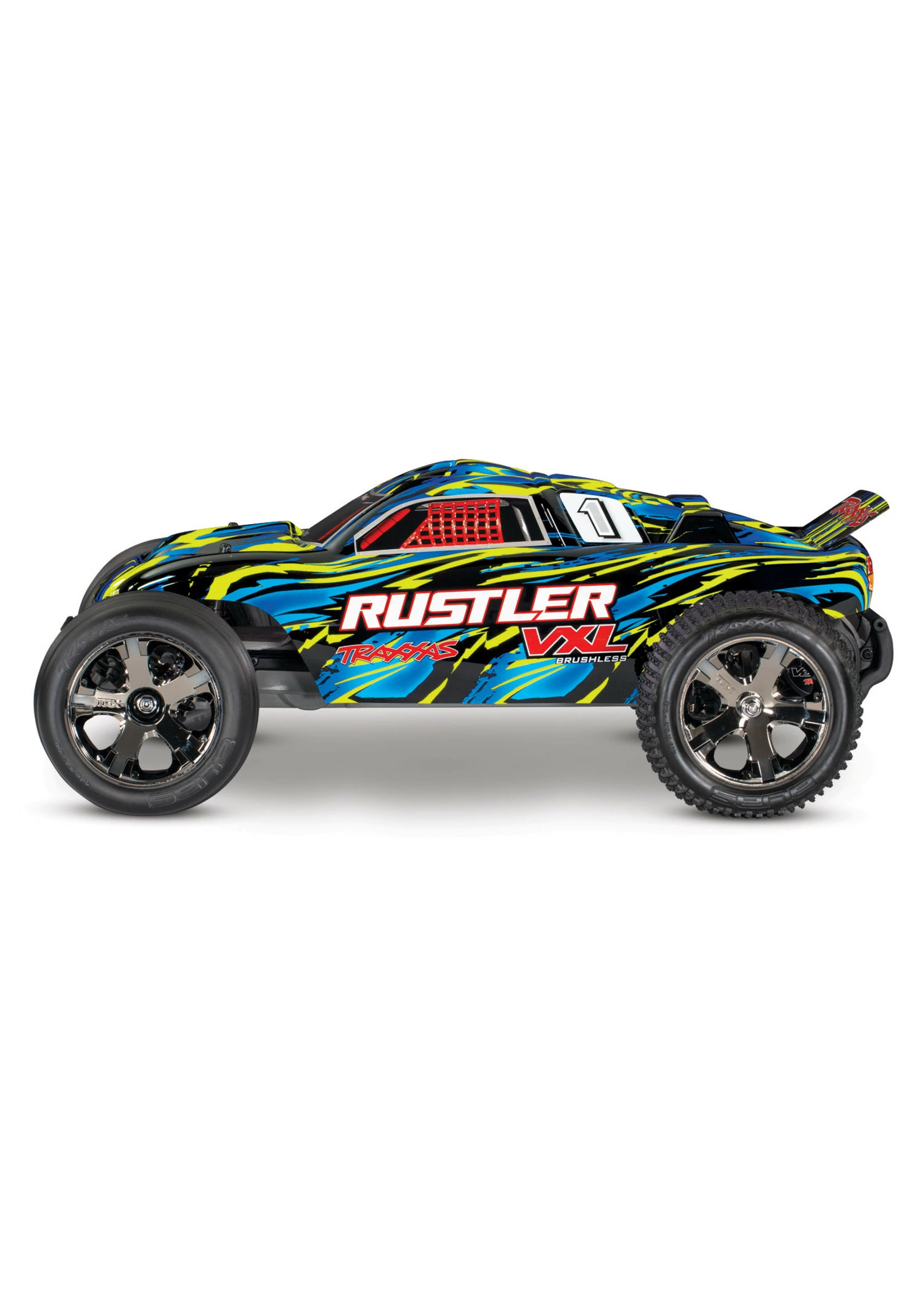 Traxxas 1/10 Rustler VXL RTR 2WD Brushless Stadium Truck - Yellow - Image 4