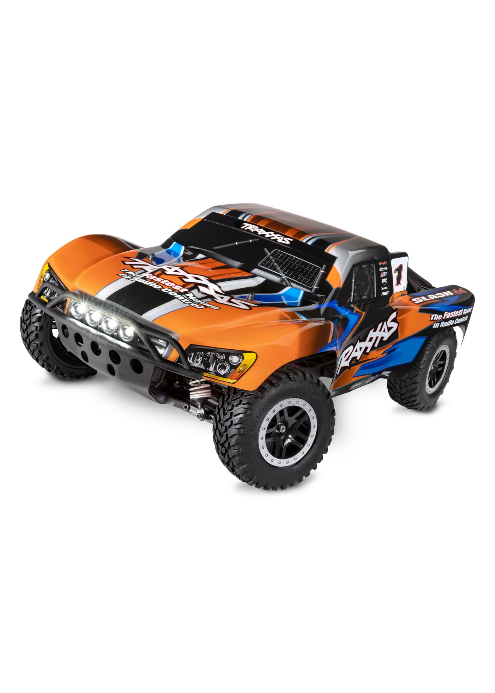 Traxxas 1/10 Slash 4X4 RTR Brushed SCT With LED Lights - Orange - Image 2