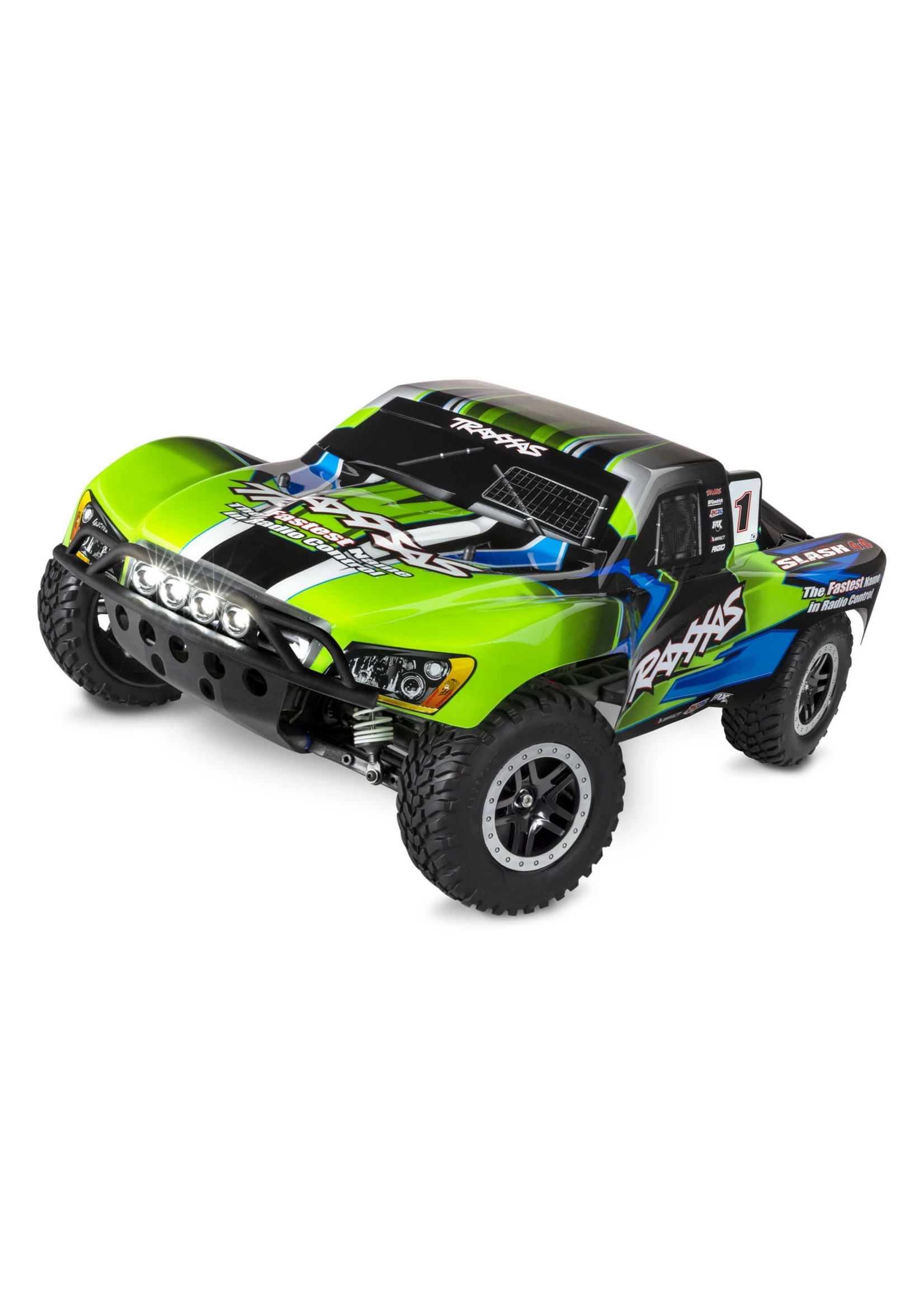 Traxxas 1/10 Slash 4X4 RTR Brushed SCT With LED Lights - Green - Image 2