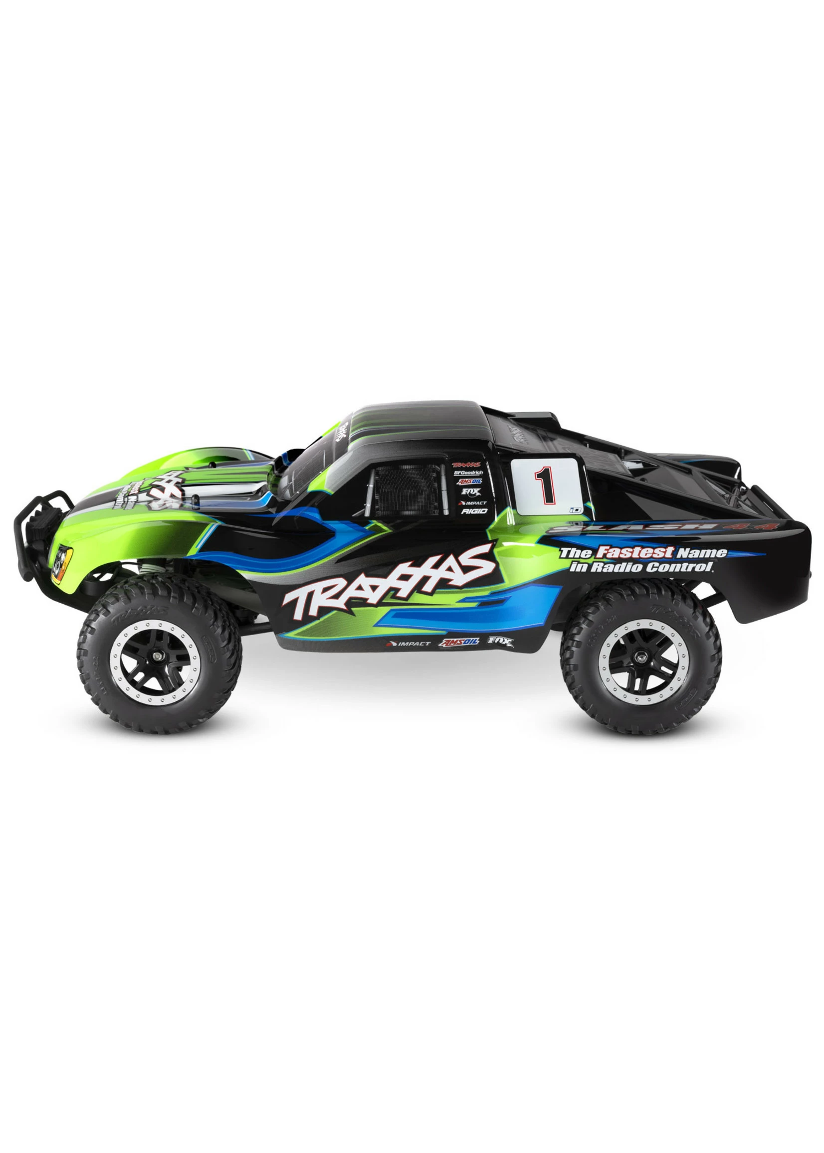 Traxxas 1/10 Slash 4X4 RTR Brushed SCT With LED Lights - Green - Image 3