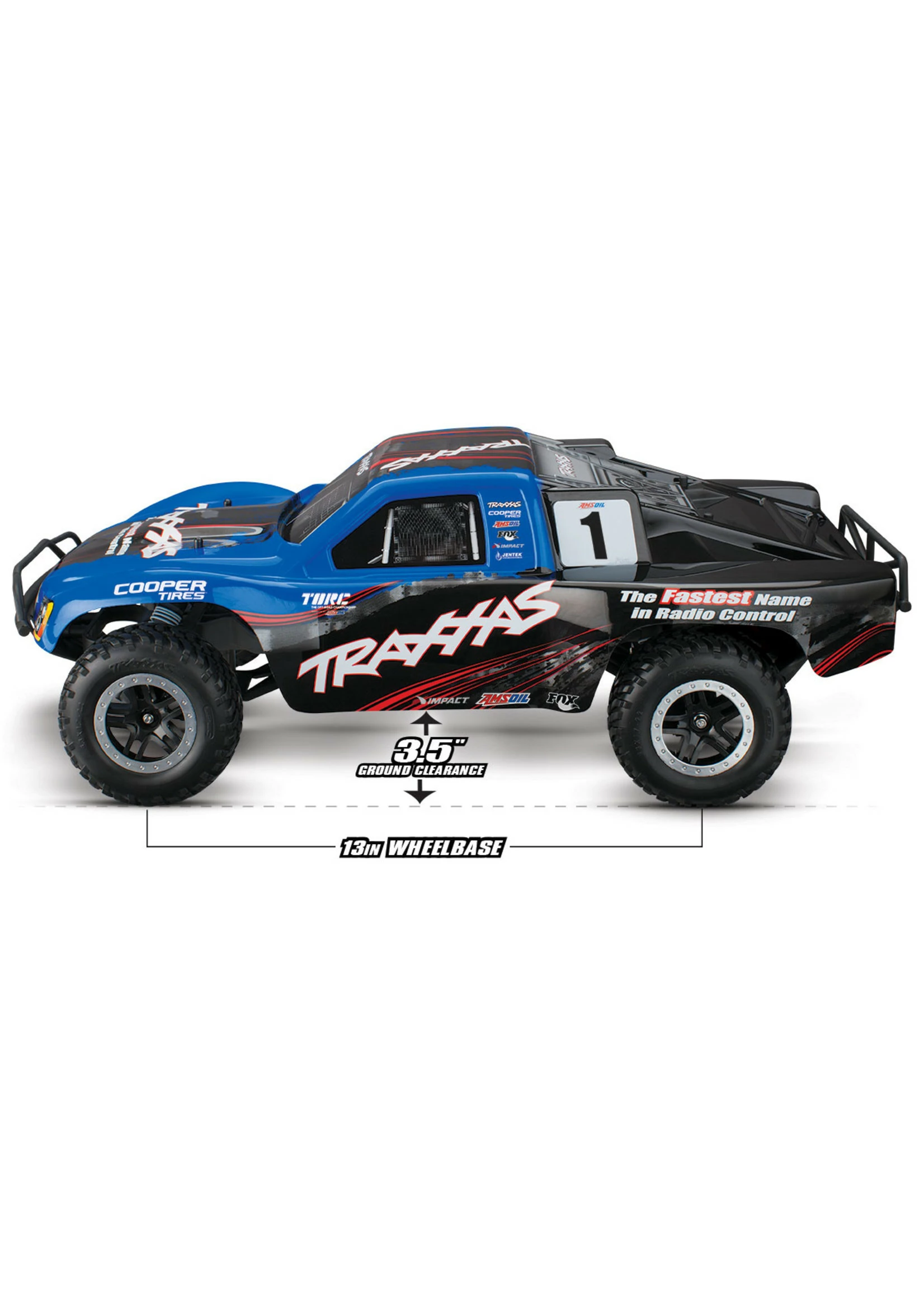 Traxxas 1/10 Slash VXL TSM 2WD Brushless RTR Short Course Truck - Blue - Image 4