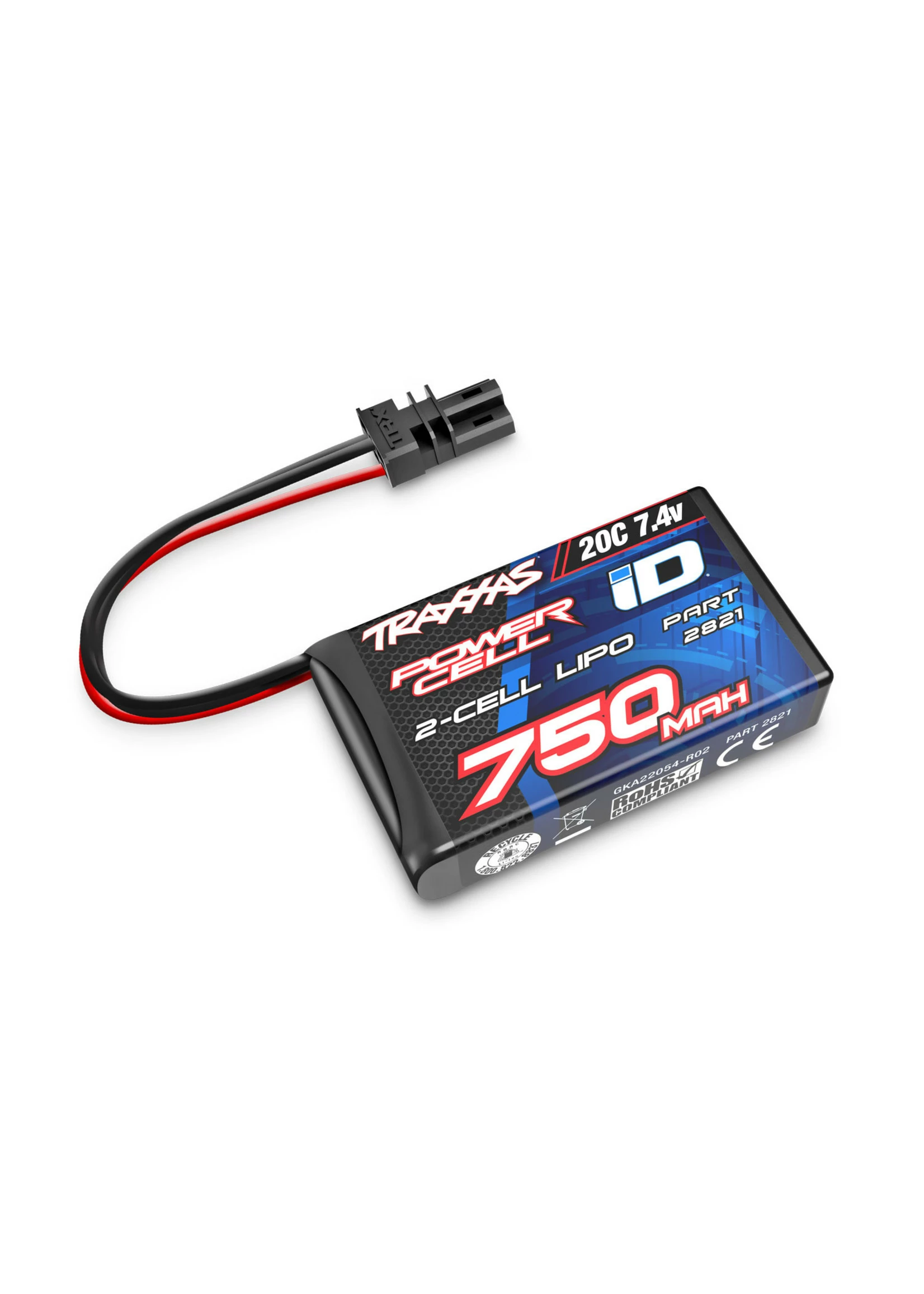 Traxxas 2821 - 750mAh 7.4V 2-Cell 20C LiPo Battery